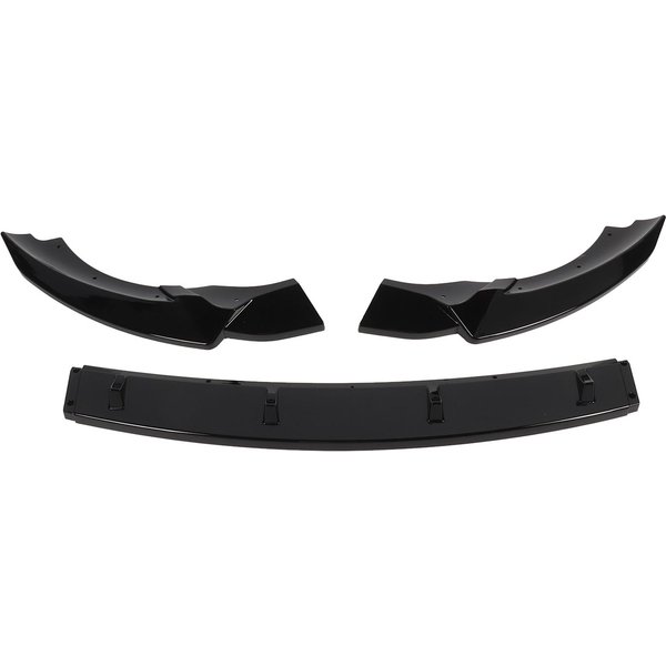 Labio Difusor De Parachoques Delantero De 3 Secciones Robusto Spoiler De Labio De Parachoques Delantero De Repuesto Para Benz A?Clase Negro-image