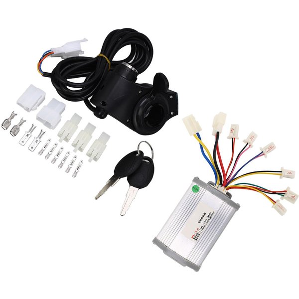 Kit De Controlador De Bicicleta Con Cepillo De 48V 800W Con Llaves Acelerador De Pulgar Kit De ConversióN Para Bicicleta EléCtrica Para-image
