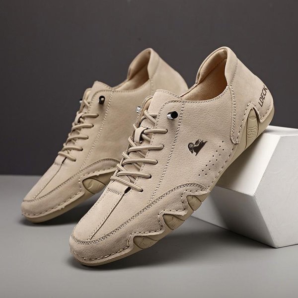 SkóRzane Buty MęSkie Casualowe Trampki OddychająCe SkóRzane Mokasyny Buty Do Jazdy Samochodem RęCznie Robione MęSkie Buty Do Chodzenia GorąCa Wyprzedaż Mokasyny Obuwie 46-image
