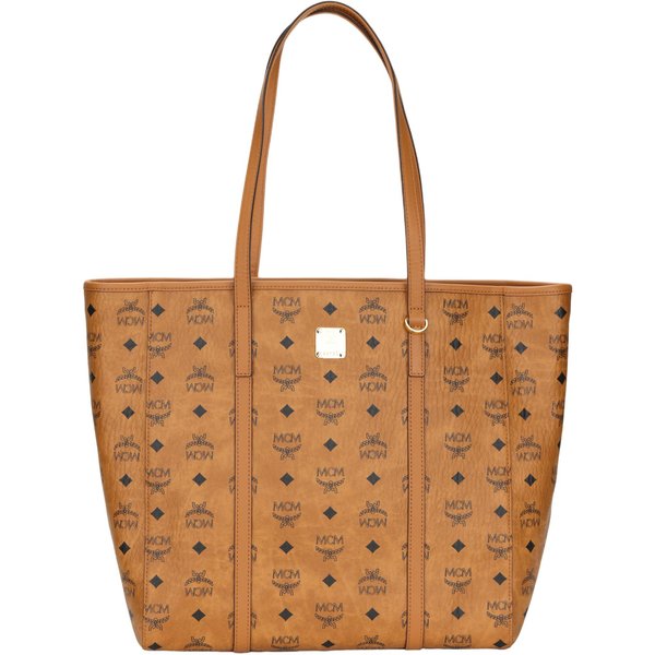 MCM Estampado De Monograma Cuero SintéTico/Piel De Vaca Bolso De Compras Tote Bolso De Mano Bolso De Hombro Mediano Bolsos Tote Para Mujer MarróN CoñAc MWPAATN03CO001 Basic Set (Bag+Dust Bag) Brown-image