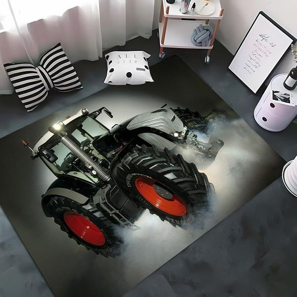 DziecięCa Seria TraktoróW Dywan AntypośLizgowy Dywanik Do Salonu Sypialni Mata Pod Kanapę PodłOgowa Prezent WystróJ Domu 50X80Cm (20X31In)-image