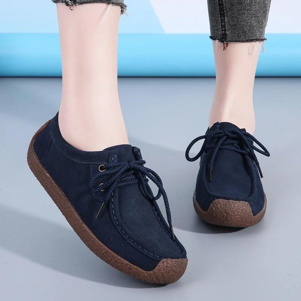 Nuevos Zapatos Casuales De Ante Para Mujer, Zapatos Planos, Zapatillas Deportivas, Mocasines De DiseñO, Loafers, Zapatos De SeñOra, Zapatos De Mujer, Chaussures, Talla Grande 38-image