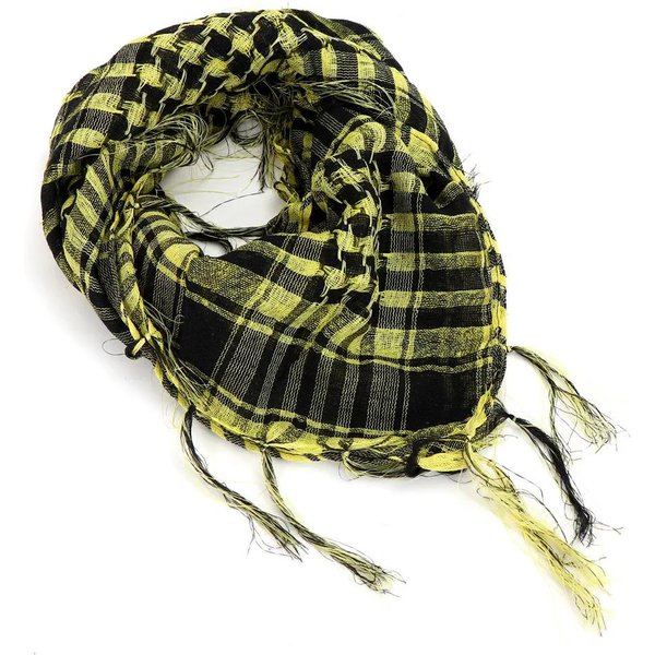 Bufanda Hiyab TáCtico Militar DeséRtico PañUelo MusulmáN Para La Cabeza Islam Keffiyeh ÁRabe PañUelos Para Cabeza Y Cuello Envoltura Para Hombres Y Mujeres 100X100Cm Black-image