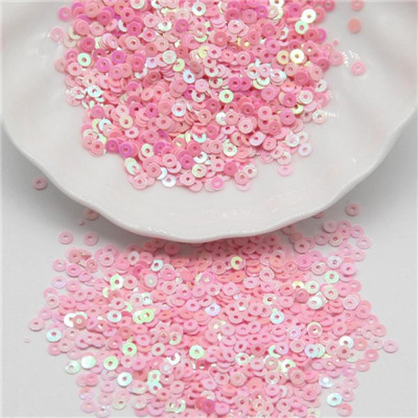 3Mm 4Mm 5Mm 6Mm Cekiny PłAskie OkrąGłE LuźNe Cekiny RzemiosłO BłYskotka Szycie Ubrań Dekoracja Akcesoria ZróB To Sam Lentejuelas Para Coser Ab Pink 3Mm 3000Pcs-image