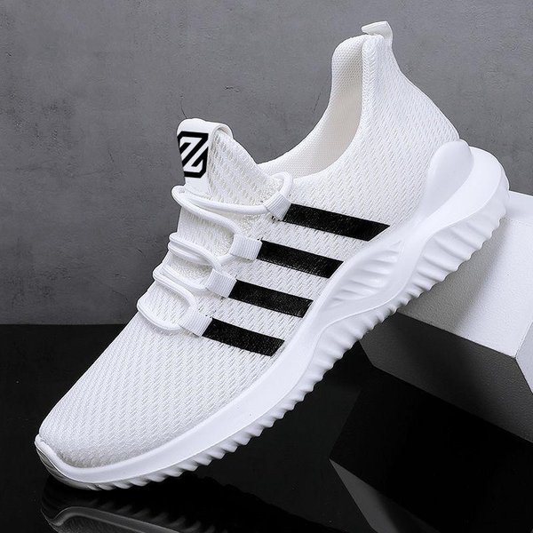 Zapatillas Deportivas Transpirables Para Correr Para Hombre Zapatos Blancos PequeñOs Zapatos Casuales De Moda Zapatos Para Hombre 41 Blanco-image