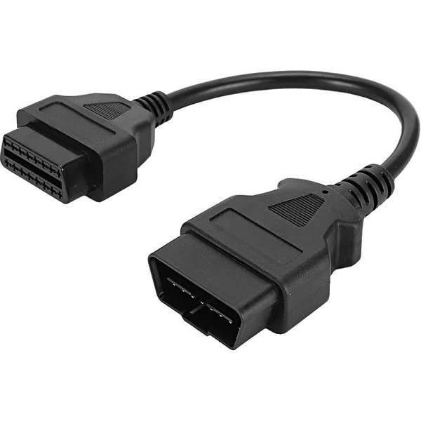 OBD 16-Pinowy 0,3M0,98Ft MęSki Na ŻEńSki Kabel PrzedłUżAjąCy ZłąCze Adapter Diagnostyczny Gray-image