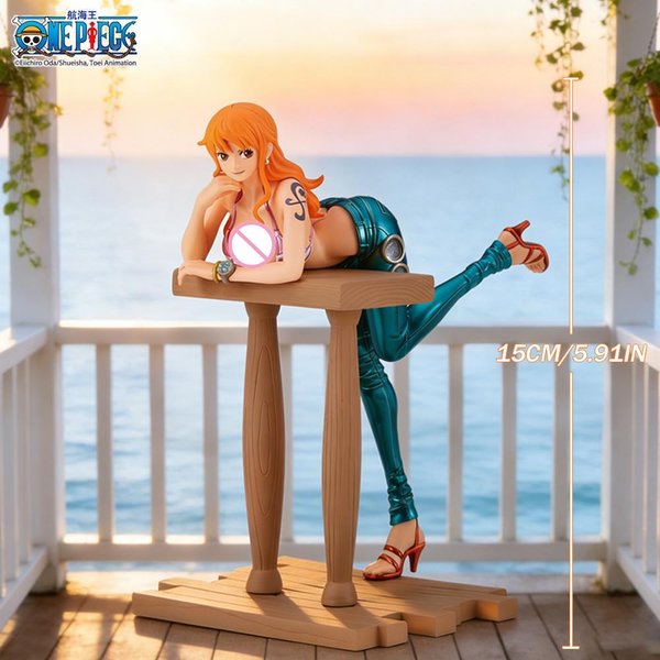 1 Pieza Figura Oficial De Nami De One Piece DecoracióN AtmosféRica Decorativa Para Escritorio Y Coche Regalo Perfecto Para CumpleañOs Y Festividades Beige-image