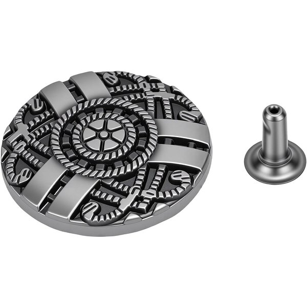 10 ZestawóW NitóW SkóRzanych 20Mm Antyczne Srebrne OkrąGłE Nity I 3X7Mm ŻElazne NóżKi TrąBki Do RzemiosłA Dekoracji-image