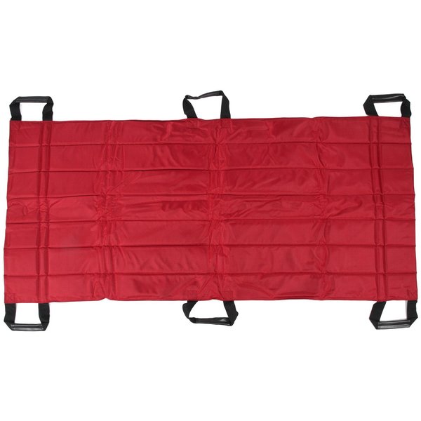 Alfombrilla De Transferencia De Pacientes Con 6 Asas Almohadilla Para Levantar El Cuerpo, Girar Y Desplazar Para Ancianos Discapacitados Rojo-image