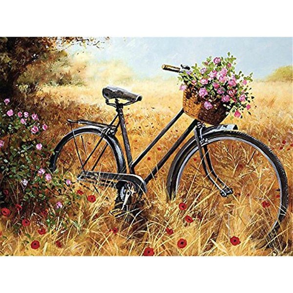 5D Diy Diamentowe Malowanie Kwiaty Haft Mozaika śCieg KrzyżYkowy Dekoracja Ze Strasu 20X30CM-image