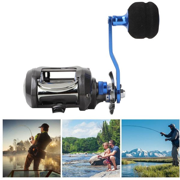12+1BB 7.0:1 Carrete De Pesca Baitcasting De Alta Velocidad 10Kg Potencia De Freno Carrete De Pesca MaríTima Mano Derecha Black-image
