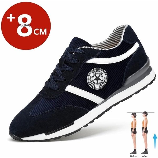 MęSkie Sportowe Buty PodwyżSzająCe Wzrost Buty Na Koturnie WkłAdka 8Cm Modne Casualowe Sneakersy WyżSi MężCzyźNi Wygodne OddychająCe Buty PodwyżSzająCe 44-image