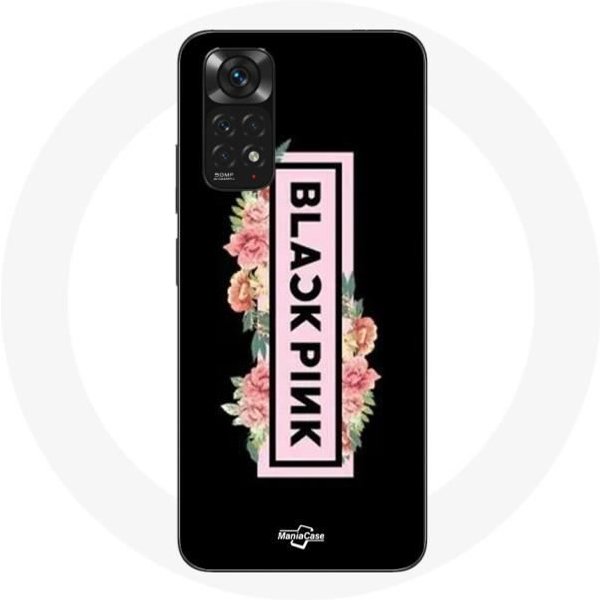 Funda Para Xiaomi Redmi Note 11 4G Blackpink Grupo De K-Pop Logo Negro Rosa Fondo Negro-image