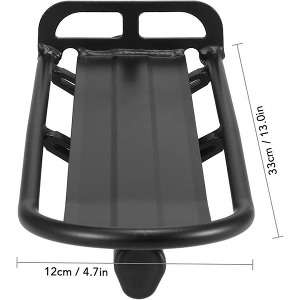 Soporte RetráCtil De AleacióN De Aluminio Para Bicicleta Portaequipajes Trasero Para Tija De SillíN Portaequipajes Para Alforjas De Bicicleta Negro-image
