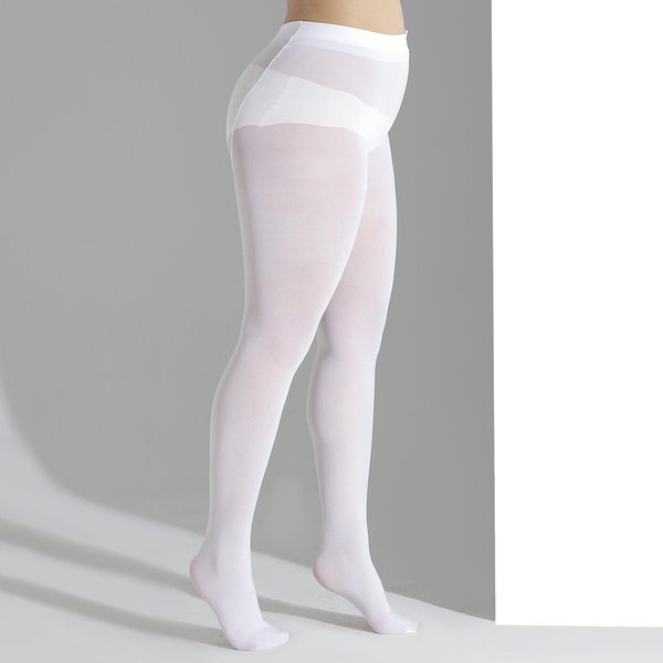 1 Para BiałE Rajstopy Damskie Plus Size RozciąGliwe Przezroczyste BiałE Rajstopy PońCzochy Rajstopy Damskie 1XL-image