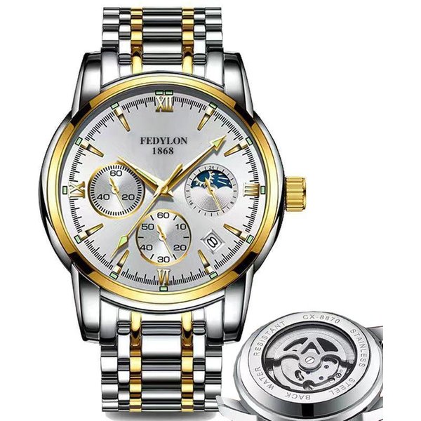 Reloj AutomáTico No MecáNico Para Hombre, Resistente Al Agua, Luminoso, Con Tourbillon, Hueco, De Tendencia Empresarial. Minimum Gray-image