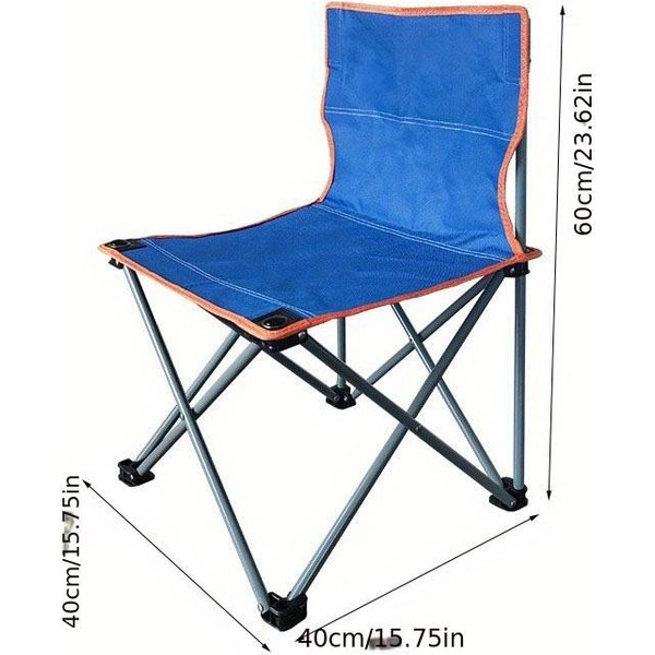 1 Ud. Silla Plegable PortáTil De Ocio Para Exteriores, Silla De Pesca, Silla Plegable Para Bocetos ArtíSticos, Silla Plegable Para Acampar Y Pescar Small Azul-image