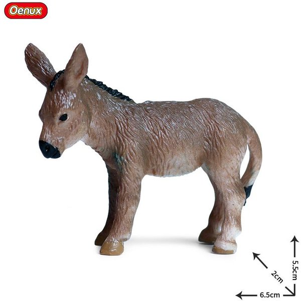 Oenux Juguete De Animales Salvajes De SimulacióN Camello Del Desierto Burro Alpaca AntíLope Alce Ciervo Modelo Figuras De AccióN DecoracióN De PVC Regalo Para NiñOs Gray-image