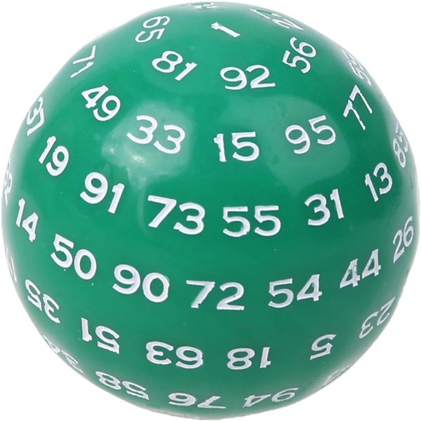 Dados AcríLicos De 100 Caras D100 Dados Para Juegos De Mesa, Juegos De Rol, Bares, Clubes, Juegos De Mesa, Accesorios Para Juegos De Mesa Verde-image
