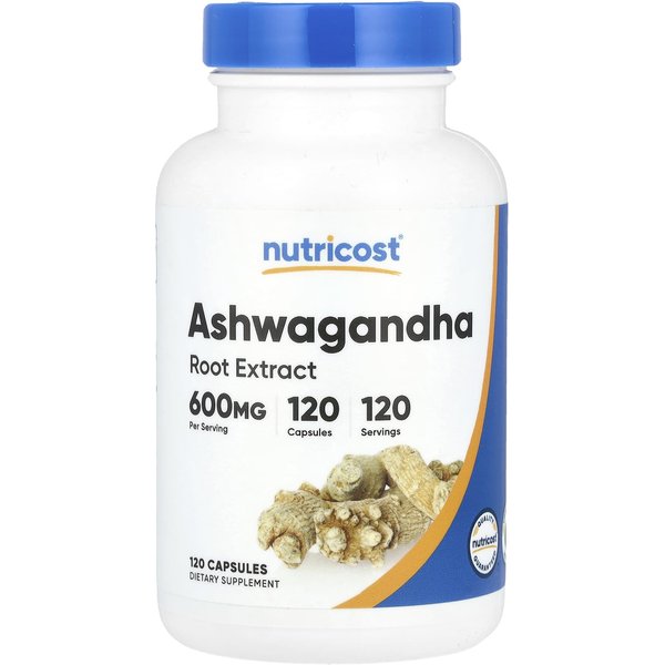 Nutricost, Ekstrakt Z Korzenia Ashwagandhy, 600 Mg, 120 KapsułEk-image