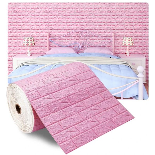 Tapeta Samoprzylepna 3D 70Cm*10M CiąGłA Wodoodporna Naklejka ŚCienna Imitacja CegłY Okleina ŚCienna Salon Dekoracja Domu 70Cmx1M-image