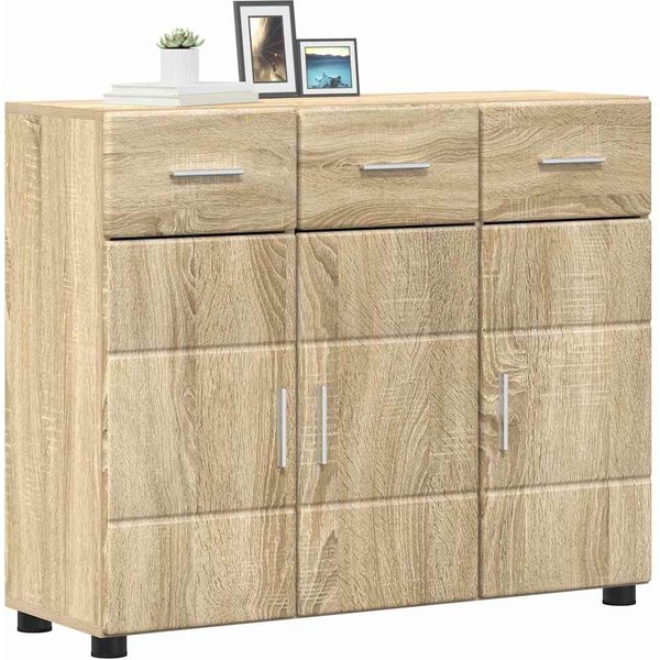 Aparador Florin En Acabado Roble Sonoma 88,5 X 30,5 X 73 Cm Tablero De PartíCulas-image