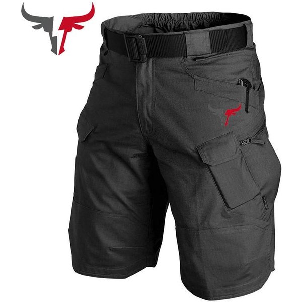 MęSkie AmerykańSkie Taktyczne Spodnie Slim-Fit Szorty Robocze Outdoorowe Letnie Szorty Treningowe Bez Paska S Gray-image