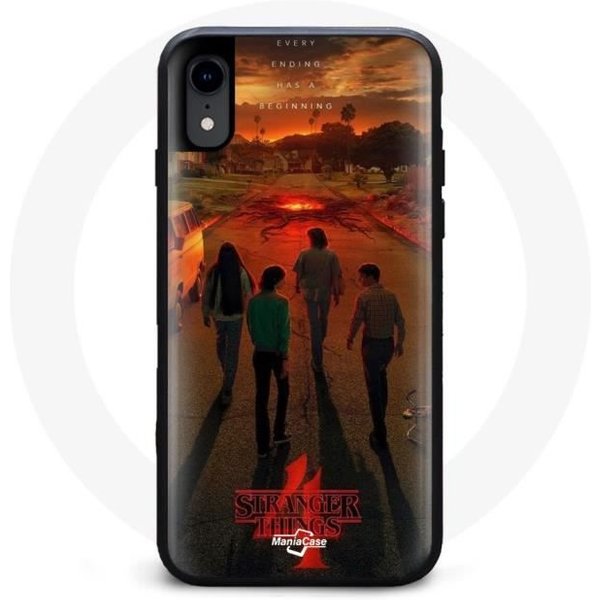Funda Para Iphone XR - Stranger Things - Temporada 4 - Flexible - Negra - ProteccióN-image