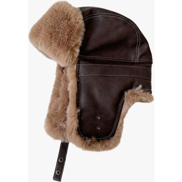Retro Kapelusz Lei Feng Dla Kobiet Z Ochroną Przed Zimnem Ochroną Uszu I CiepłEm Do Jazdy Na ZewnąTrz Modny Wszechstronny Kapelusz Dla MężCzyzn SkóRzany Nowy Styl Adjustable Black-image
