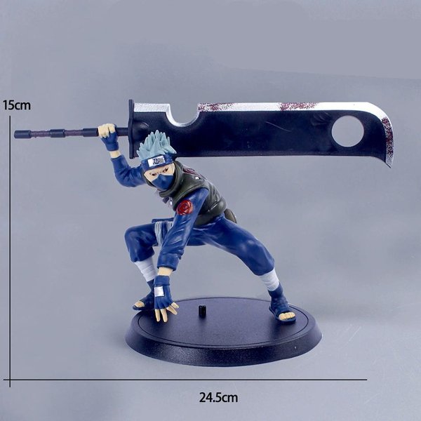 Figurka Anime Naruto Madara Sasuke Kakashi Minato Figurka Figurka GK PVC Statua Model Kolekcjonerskie Zabawki Prezenty 25Cm Blue-image
