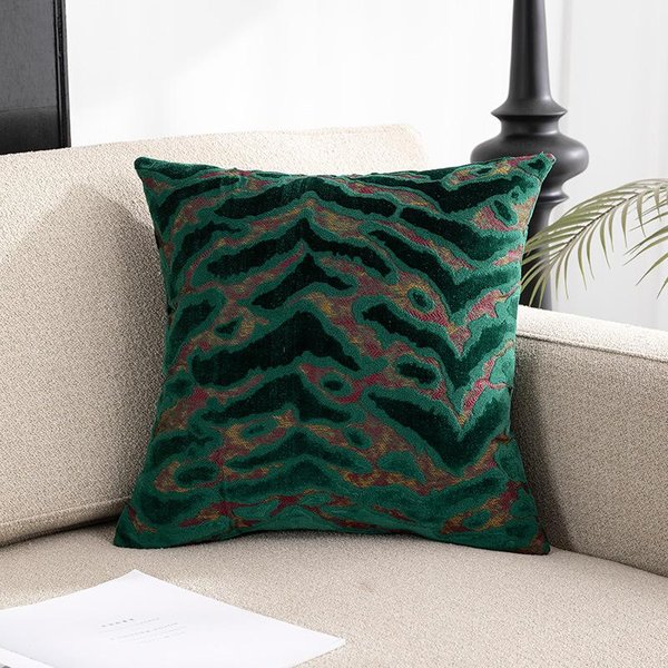 Poszewka Na Poduszkę Jacquard 45X45/50X50Cm Pluszowa Poszewka Na Poduszkę Do Salonu Sofa Prosta Dekoracyjna Poszewka 50X50Cm-image