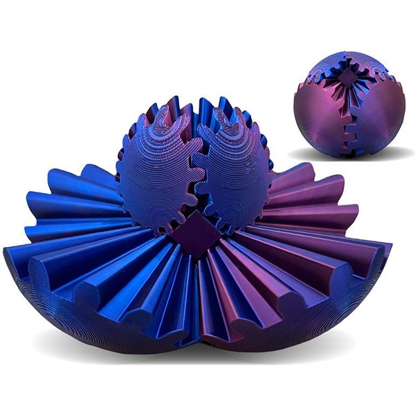Bola De Engranajes Impresa En 3D Bola Giratoria Cubo Esfera Juguete Fidget Para Alivio Del EstréS Ansiedad Esfera De EstréS Juguete De Escritorio Para Adultos Regalo Para NiñOs-image