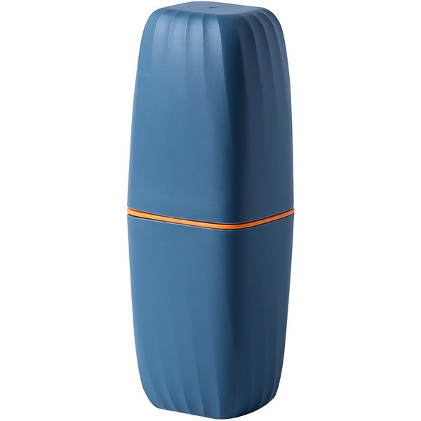 Soporte Para Pasta De Dientes, Taza Para Cepillo De Dientes, Contenedor De Viaje PortáTil, Estuche Para Cepillo De Dientes EléCtrico Azul Oscuro-image
