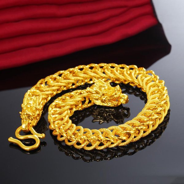 Prawdziwe 18-Karatowe ZłOto BiżUteria 20Cm Bransoletki Dla Kobiet MężCzyzn Pulseira Feminina Argent 925 Bijoux Bijoux Femme Bizuteria Bransoletki śLubne 20Cm-image