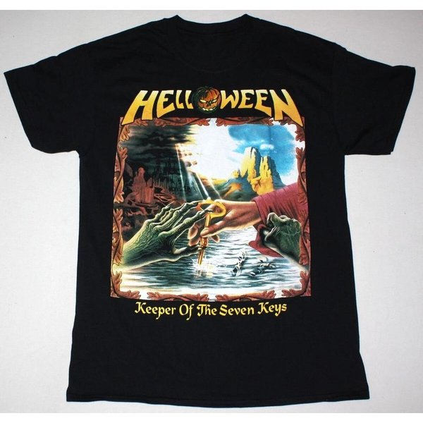 Helloween StrażNik Seven Keys II Koszulka BawełNiana Wszystkie Rozmiary S-4XL VN2415 Koszulka Unisex L Brown-image