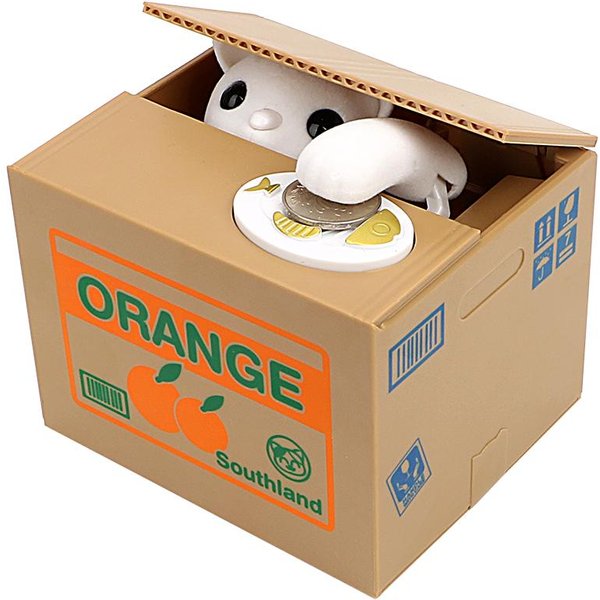 Lindas Huchas ElectróNicas De Venta Gato Panda AutomáTico Roba Monedas Huchas De Cerdo PláStico Regalo Para NiñOs Caja Para Ahorrar Dinero-image
