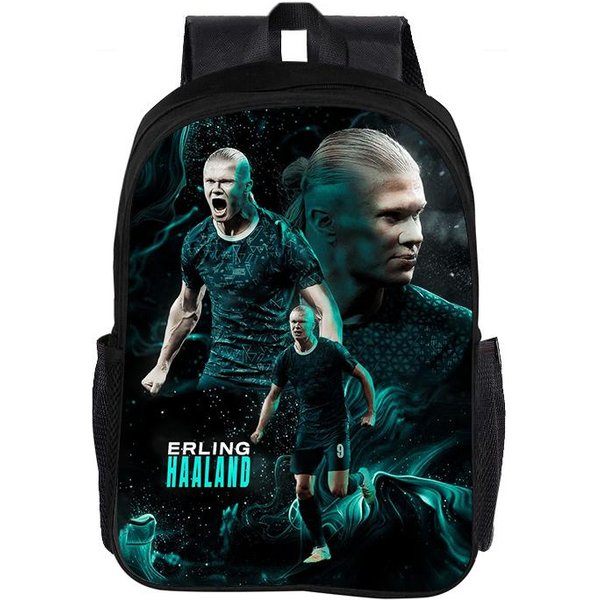 Mochila Escolar Para NiñOs Con Estrella De FúTbol Haaland Mochila Escolar Mochila Escolar Regalo Para NiñOs Rucksack Mochila Escolar De Moda Mochila Deportiva De FúTbol-image