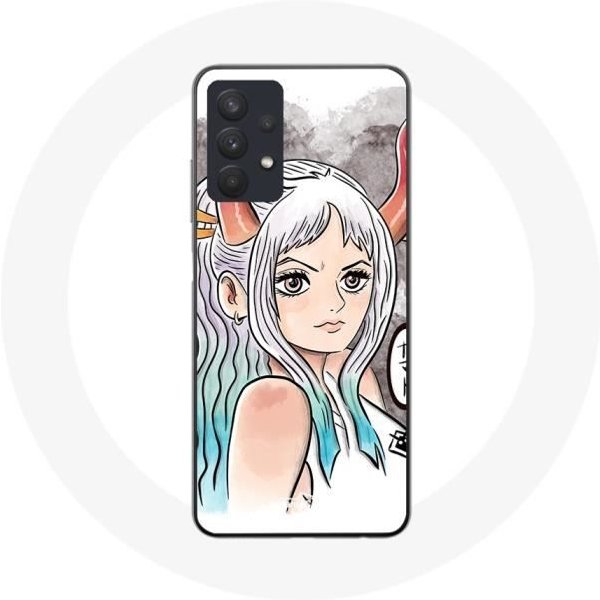 Funda - Maniacase - Samsung Galaxy A32 5G - Anime Yamato One Piece - Silicona - Flexible Negro-image