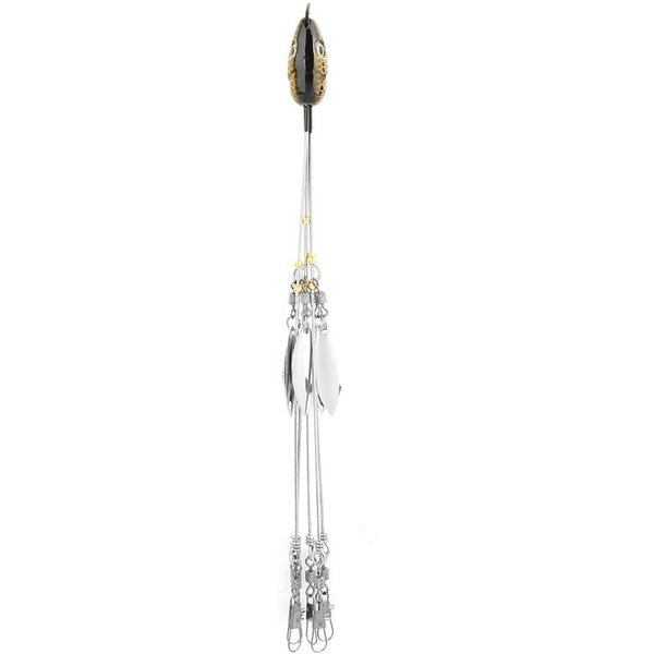 5 Arms Alabama Umbrella Jig Head Przypon WęDkarski PrzynęTy WęDkarskie Z KręTlikami Zatrzaskowymi (ŻółTy)-image