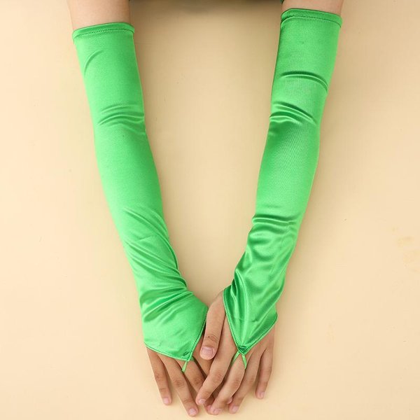 Guantes De Fiesta De SatéN Sin Dedos Vintage De Los AñOs 1920 Vestido De Novia Accesorios De Disfraz De Cena EláSticos ÓPera Negros Guantes Largos Para Mujer One Size Beige-image
