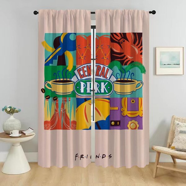 Elegantes Cortinas De HabitacióN Para Amigos De La CáMara Estores Cortina De Ventana Para HabitacióN 2 Paneles Separador Cortinas Para Interior Del Hogar Sala De Estar Cocina W50Xh70Cmx2Pcs-Cl-image