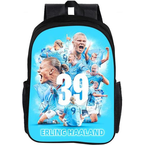 Mochila Escolar Haaland Estrella Del FúTbol Rucksack Mochila Infantil Para Libros Mochila Moda Mochila Deportiva De FúTbol Regalo Para NiñOs-image