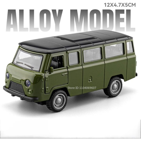 1:36 Uaz Traveler Modelo Juguete Coches Todoterreno AleacióN FundicióN A PresióN Puertas Abiertas Retroceso NeumáTicos De Goma VehíCulos De SimulacióN Para NiñOs Regalos-image