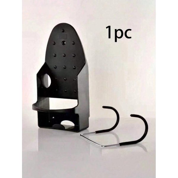 Soporte Y Gancho Universal Para Tabla De Planchar, Soporte Para Plancha De Uso DoméStico, Colgador Para Tabla De Planchar, Estante Para Plancha EléCtrica, Soporte Para Plancha Upgraded Black-image