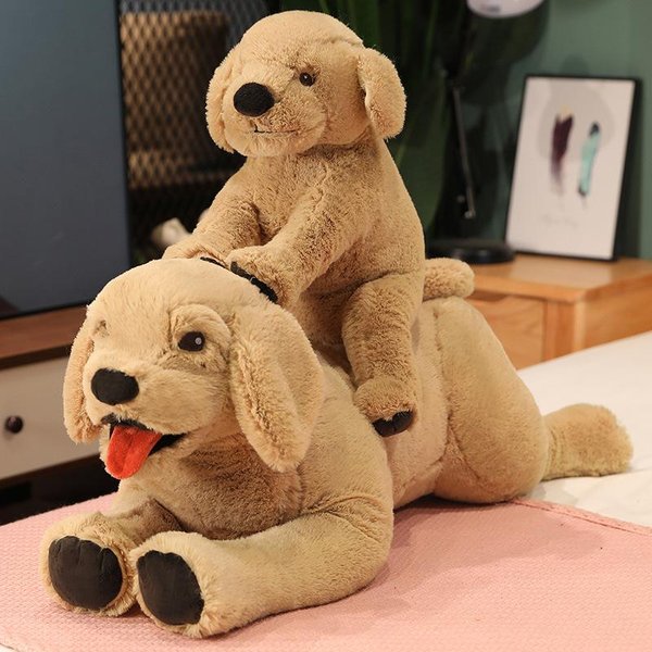 KreskóWkowy LeżąCy Pies Pluszowa Lalka Poduszka Symulacja Uroczy Labrador Husky Zwierzę Wypchana Zabawka Dekoracja Domu Prezent Dla Dzieci See Choose Option-image
