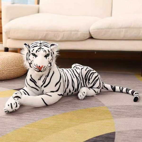 100 Cm KreskóWkowe Gigantyczne Realistyczne Pluszowe Zabawki Tygrys DużY Rozmiar Dzikie Symulacyjne ZwierzęTa Jaguar MięKki Wypchany Lalka Poduszka Prezenty Urodzinowe 40Cm-image