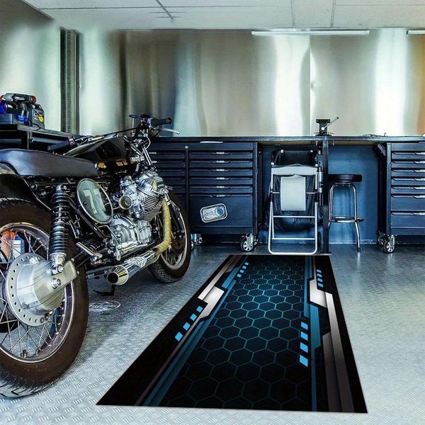 Mata PodłOgowa Do GarażU Motocyklowego Mata WyśCigowa Mata Pokazowa Odporna Na Olej Odporna Na ŚCieranie Dywanik Do Warsztatu Korytarza Wystroju Domu 60X180Cm 24X71Inch-image