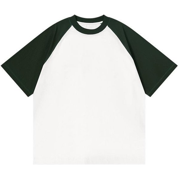 Fajna MęSka Koszulka Z KróTkim RęKawem Typu Raglan, LuźNa, MęSka Koszulka Z KróTkim RęKawem, Letnia, Kontrastowa, Lodowata, PółRęKaw, Zimne Lato XL White-image