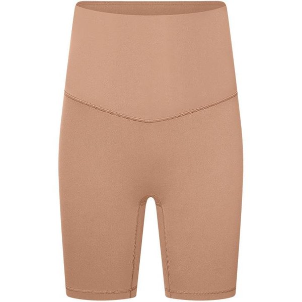 Pantalones Cortos De Yoga Fitness EláSticos Cintura Alta SensacióN Desnuda Pantalones Cortos Deportivos 12 Beige-image