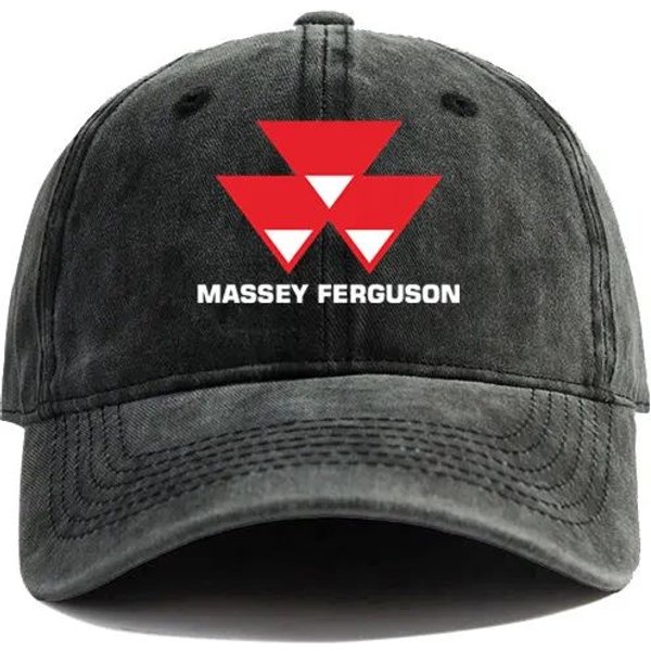 Gorras De BéIsbol Massey Ferguson 2025 Sombreros Desgastados Gorra Unisex Para Mujer Retro Para Exteriores De Verano Sombreros Ajustables Moda Adjustable Black-image